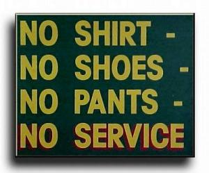 no pants sign