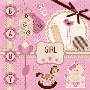 Scrapbook Baby girl Set