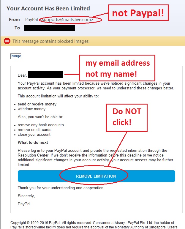 paypal scam email 2016