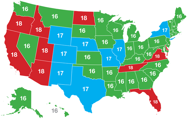 age of consent map